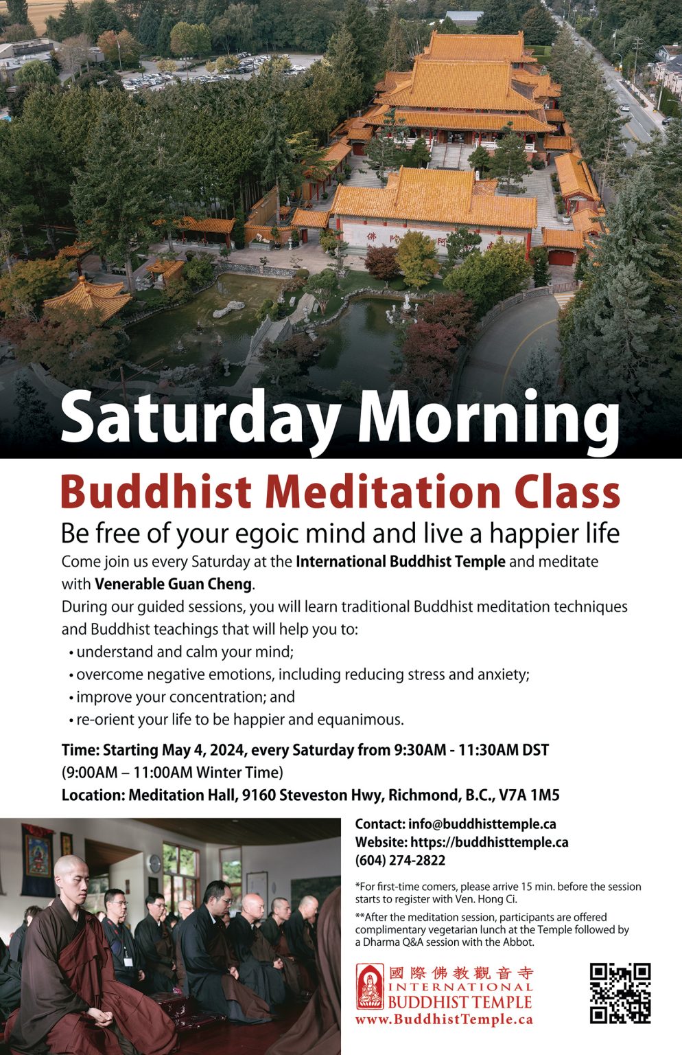 Saturday Morning Meditation Class - International Buddhist Society 